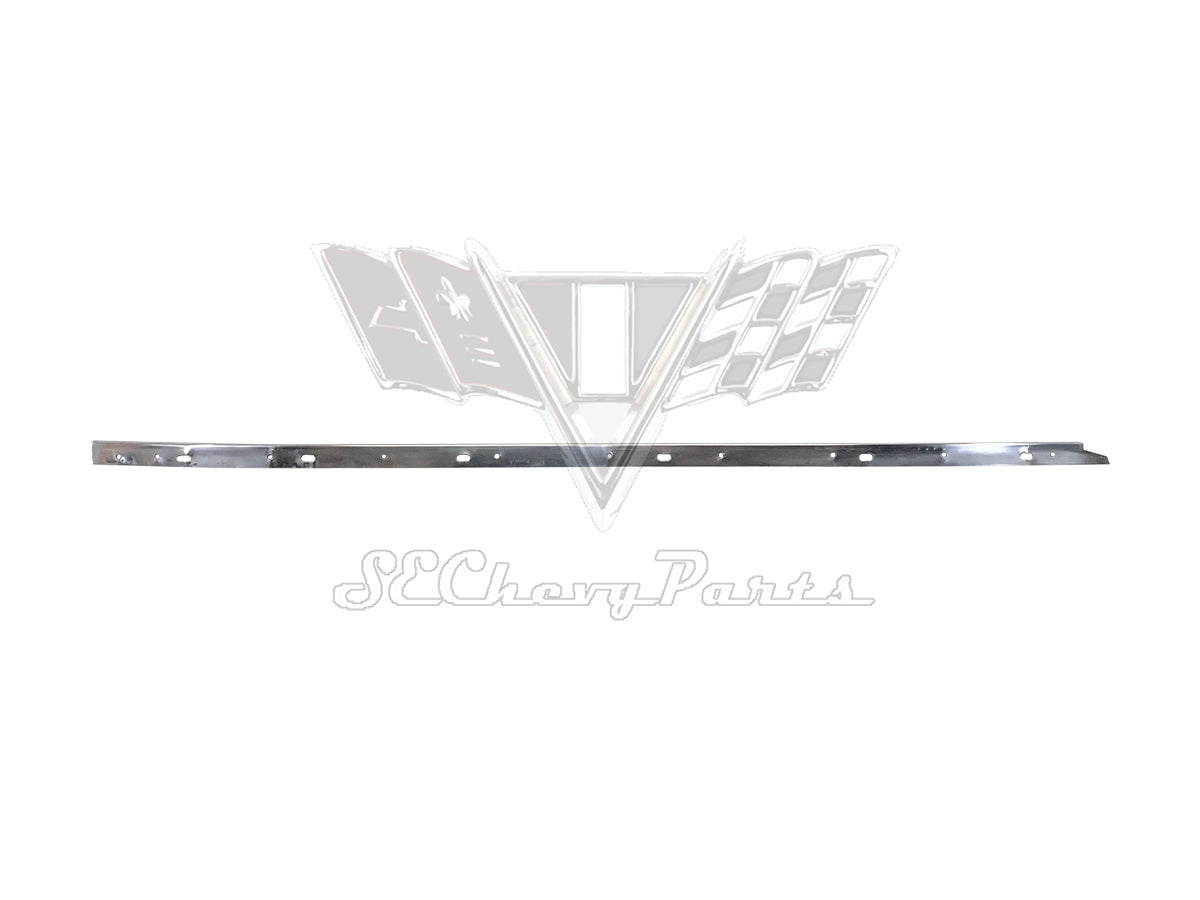 1958 Chevy Impala 2-Door Hardtop Lower Roof Rail Weatherstrip Trim Molding RIGHT SHOW